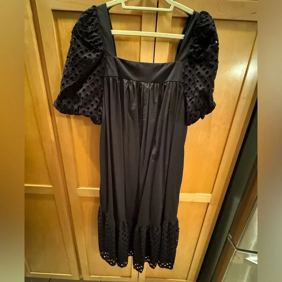 Gibson & Latimet high-low puffed sleeve dress size xl, black - Picture 3 of 7